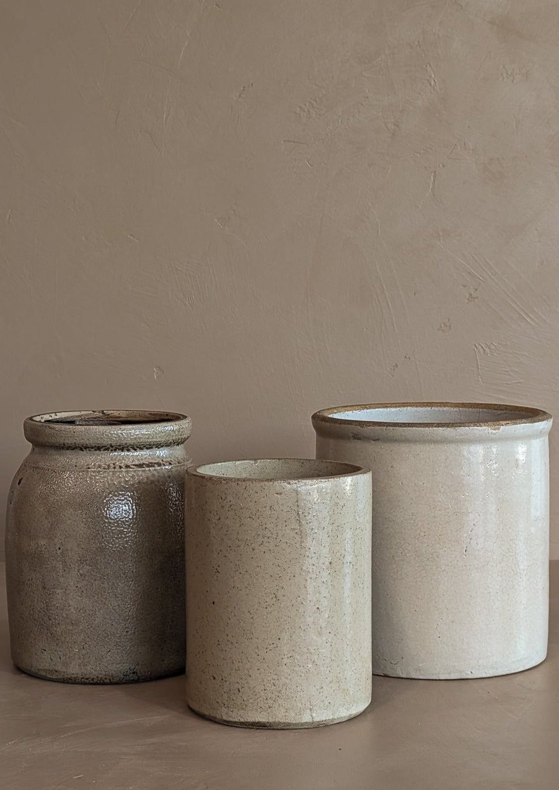 Large Antique Salt-Glazed Crock