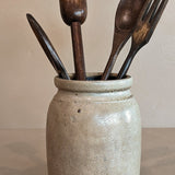 Set of 4 Vintage Dark Wooden Cooking Utensils