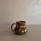 Small Handmade Brown Drip Glaze Pitcher