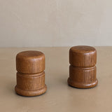 Pair of Vintage Teak Salt and Pepper Shakers