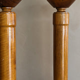 Pair of Vintage Monumental Rare Myrtlewood Candlesticks