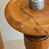 Pair of Vintage Monumental Rare Myrtlewood Candlesticks