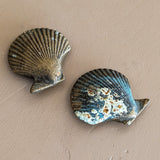 Vintage Solid Brass Scallop Shell