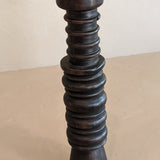Dark Handmade Wooden Bobbin-Style Candlestick #4