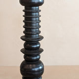 Dark Handmade Wooden Bobbin-Style Candlestick #7