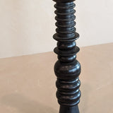 Dark Handmade Wooden Bobbin-Style Candlestick #7