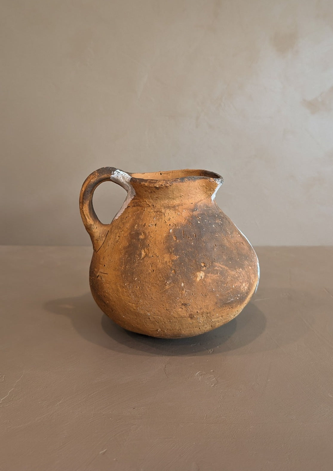 Handmade Colombian Clay Pitcher with Drainage Hole #2