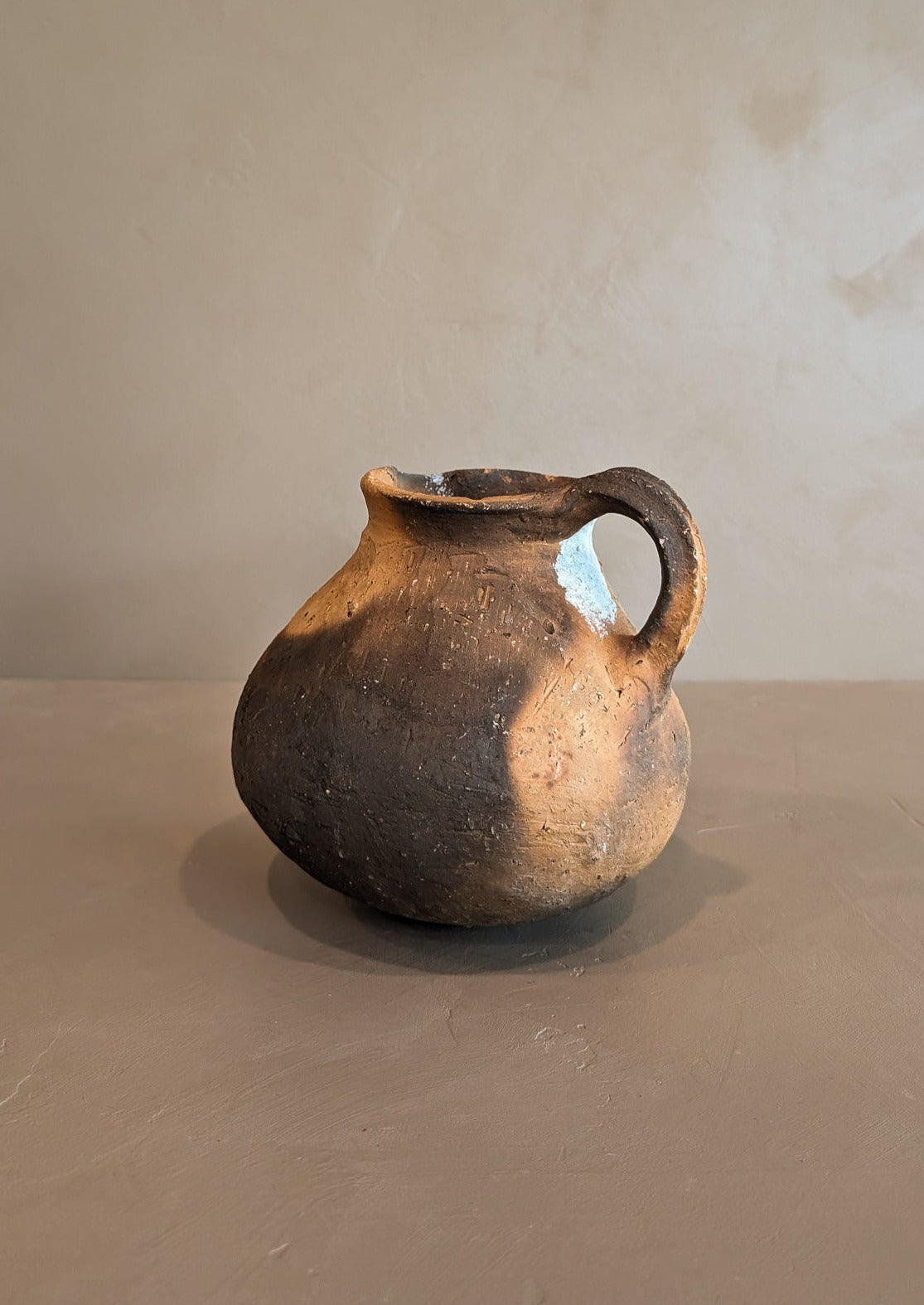 Handmade Colombian Clay Pitcher with Drainage Hole #2