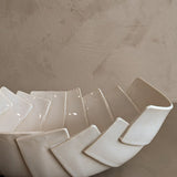 Large Cream Geometric Signed Studio Pottery Bowl