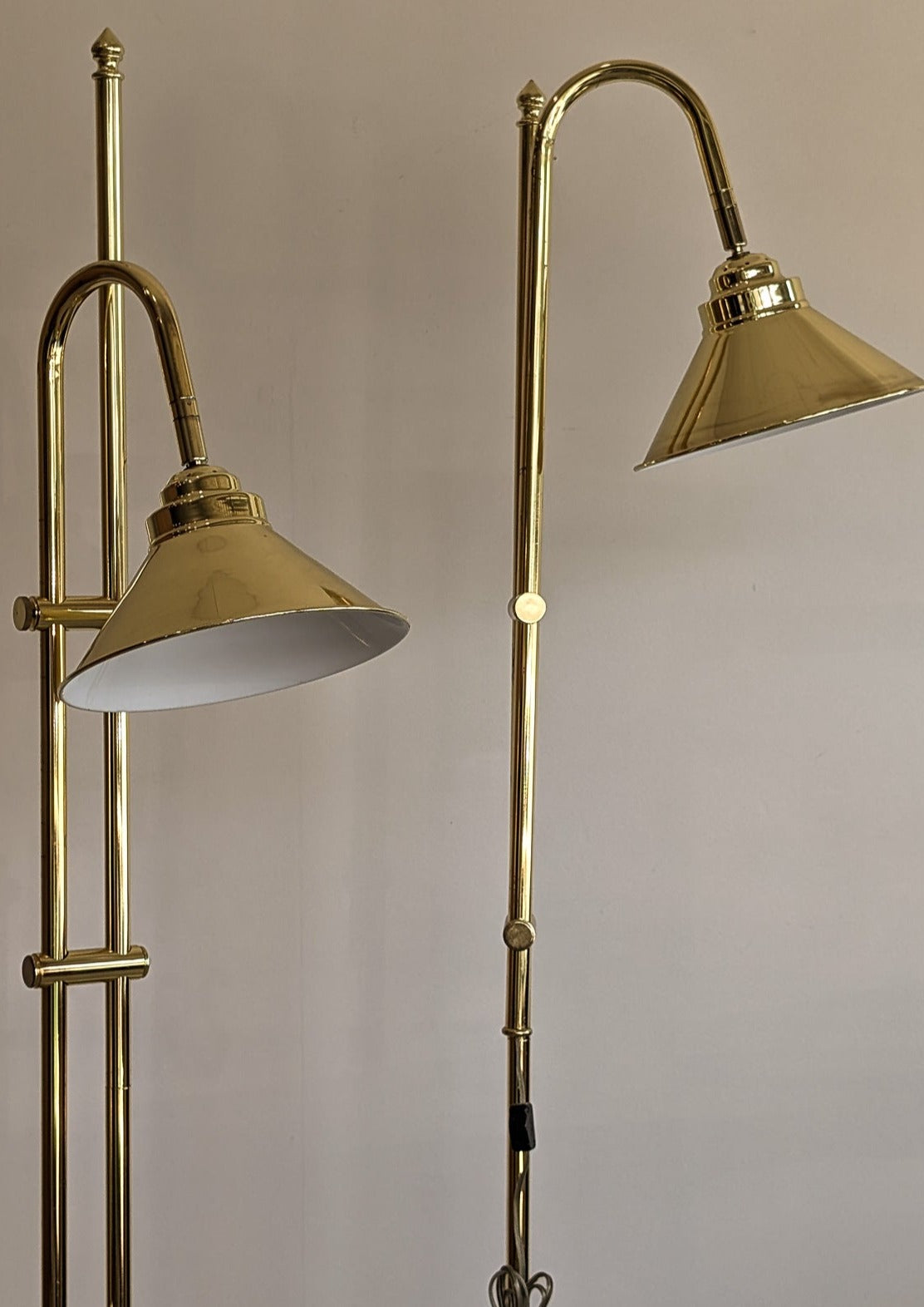 Modern Vintage Brass Adjustable Floor Lamp - Sold Individually