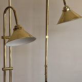 Modern Vintage Brass Adjustable Floor Lamp - Sold Individually
