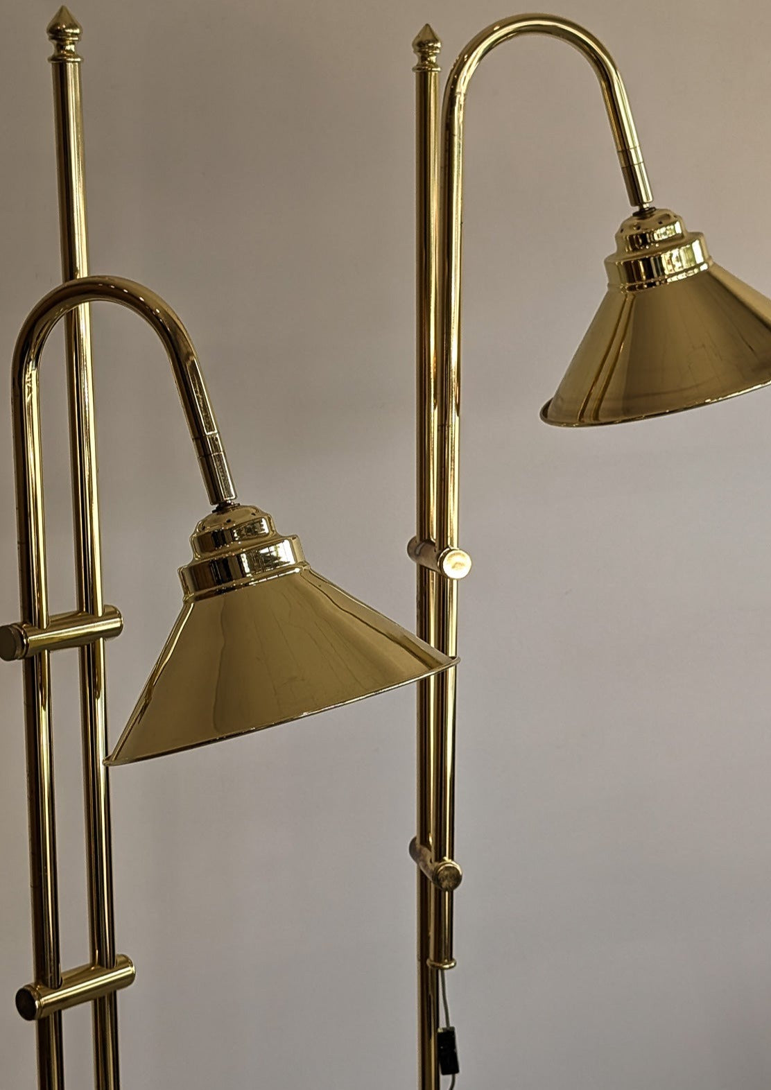 Modern Vintage Brass Adjustable Floor Lamp - Sold Individually