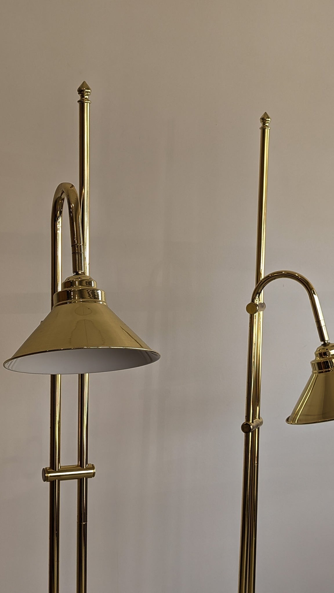 Modern Vintage Brass Adjustable Floor Lamp - Sold Individually