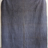 1890s/1900s Antique Quilt with Red, Orange, Tan and Cream with Blue Ticking Back 79" x 68"