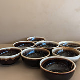 Vintage Pfaltzgraff Brown and White Drip Glaze Bowls - Sold in Sets of 2