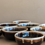 Vintage Pfaltzgraff Brown and White Drip Glaze Bowls - Sold in Sets of 2