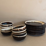 Vintage Pfaltzgraff Brown and White Drip Glaze Bowls - Sold in Sets of 2