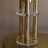 Vintage Three-Way Touch Lamp with Glass Mushroom Dome Lampshade