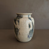 Vintage Signed Donald Veilleux Etched Dancing Nudes Vase