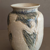 Vintage Signed Donald Veilleux Etched Dancing Nudes Vase