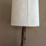Vintage Driftwood Lamp and Original Textured Shade