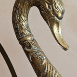 1960s Maison Jansen Attributed Brass Swan Magazine Rack