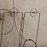 Midcentury Brass and Wood Magazine Rack