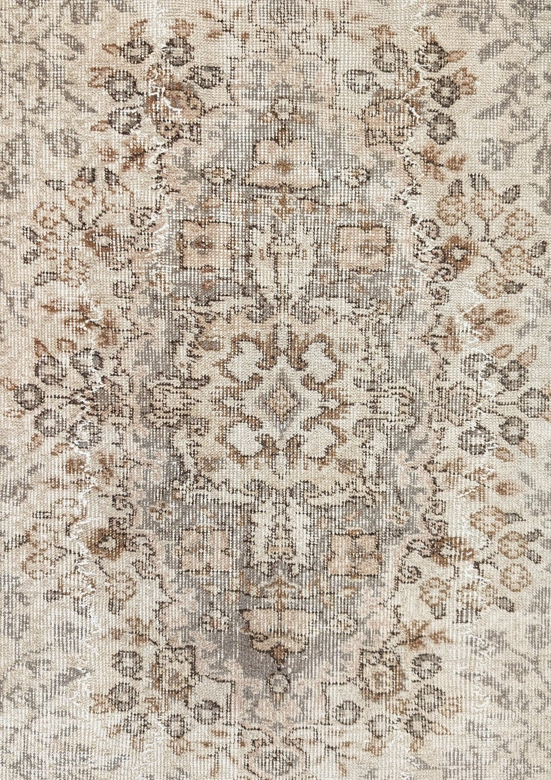 Vintage Neutral Turkish Rug 9'3" x 5'5"
