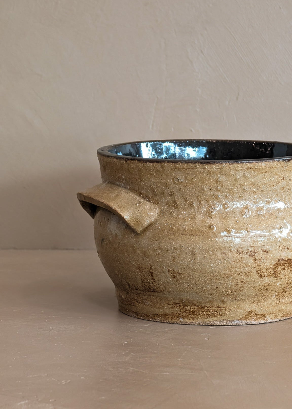 Handmade Handled Neutral Bowl/Vase