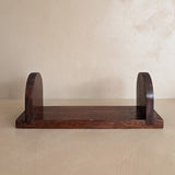 Vintage Arts and Crafts-Style Wooden Tabletop Bookshelf