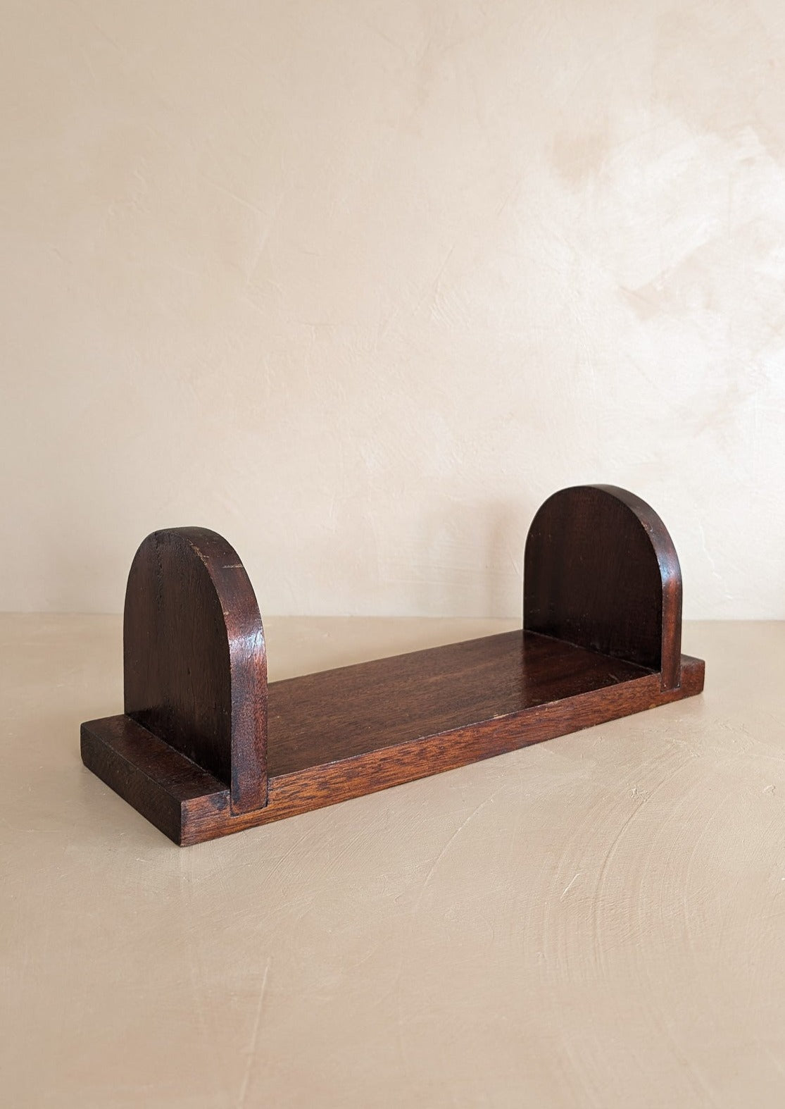 Vintage Arts and Crafts-Style Wooden Tabletop Bookshelf