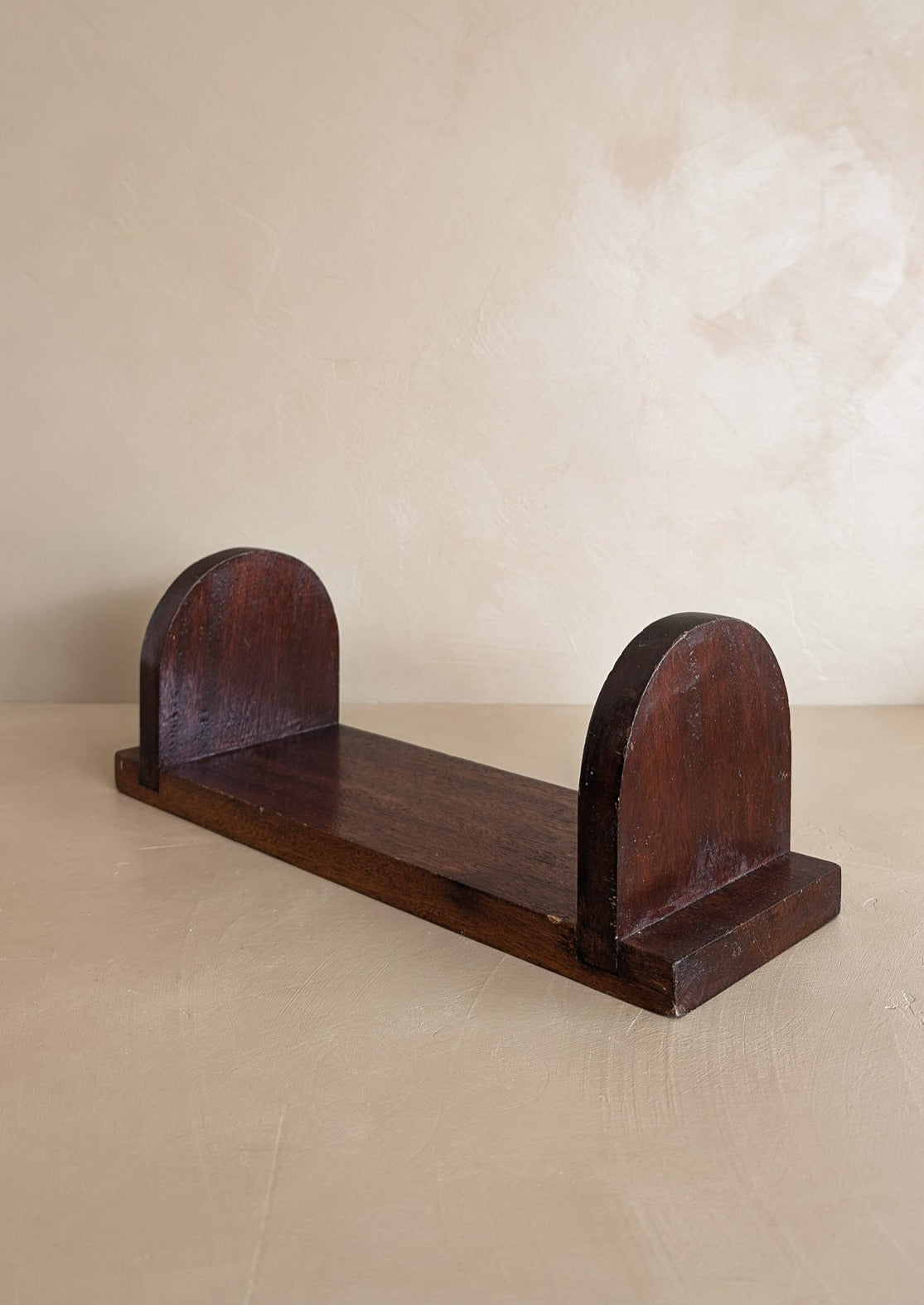 Vintage Arts and Crafts-Style Wooden Tabletop Bookshelf