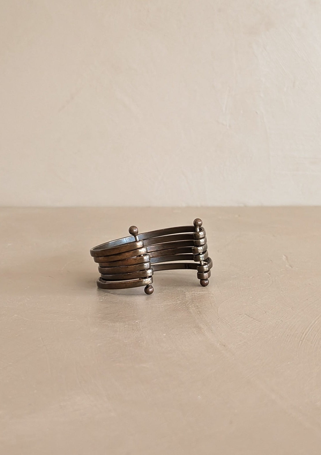 Modern Copper-Toned Bangle Bracelet