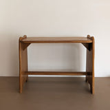 Vintage European-Style Handmade Wavy Maple Side Table