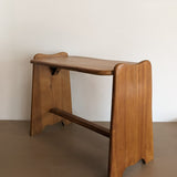 Vintage European-Style Handmade Wavy Maple Side Table
