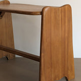 Vintage European-Style Handmade Wavy Maple Side Table