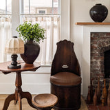 Pair of Vintage Swedish Markslöjd Dark Pine Table Lamps with Original Shades