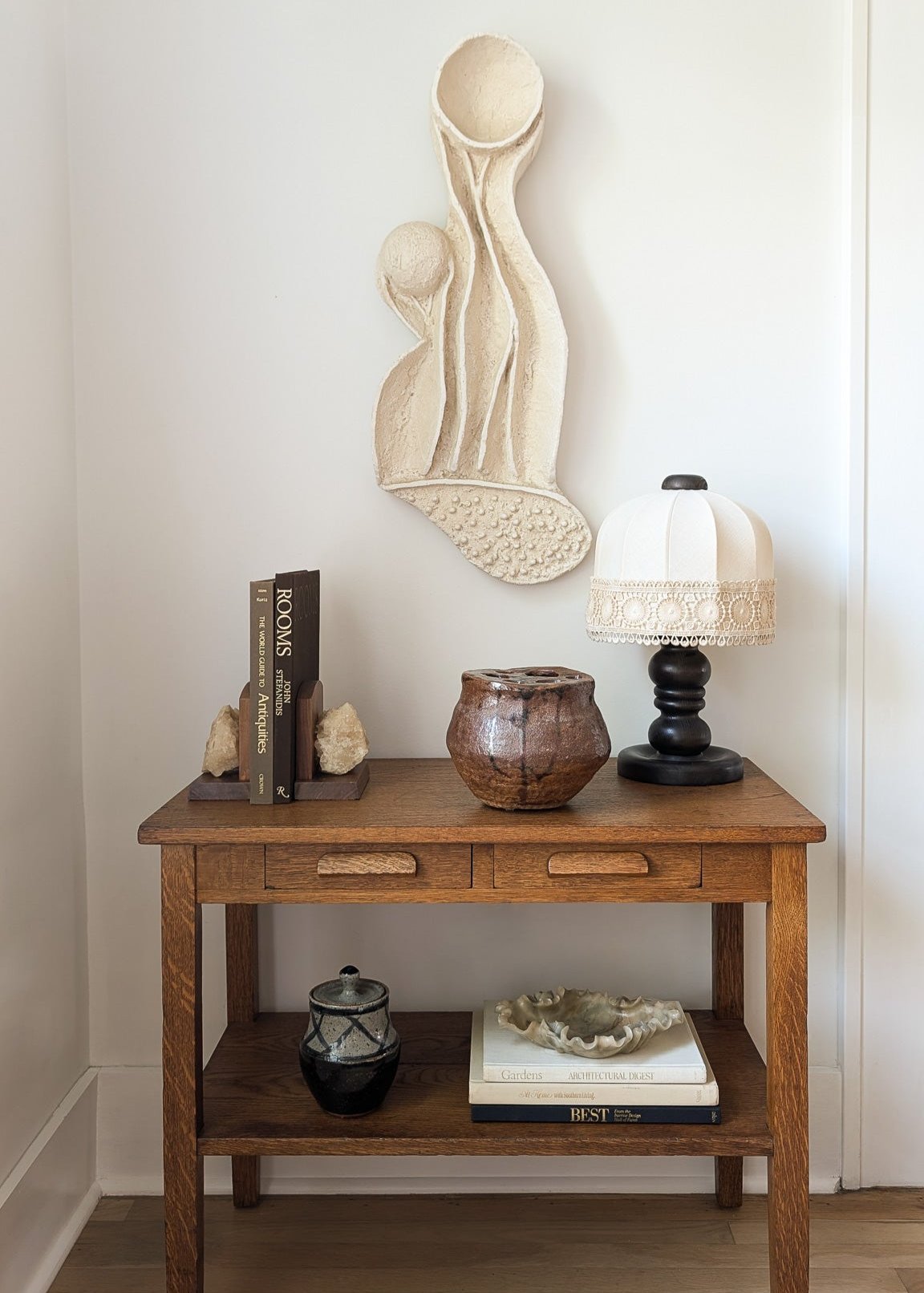 Unique Vintage Brutalist Studio Pottery Coiled Sculpture