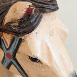 Vintage Hand-painted Scandinavian-Style Rocking Horse with Real Horse Hair #1