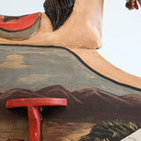 Vintage Hand-painted Scandinavian-Style Rocking Horse with Real Horse Hair #2