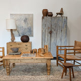 Vintage Driftwood Lamp and Original Textured Shade