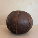 Large Vintage Leather Medicine Ball