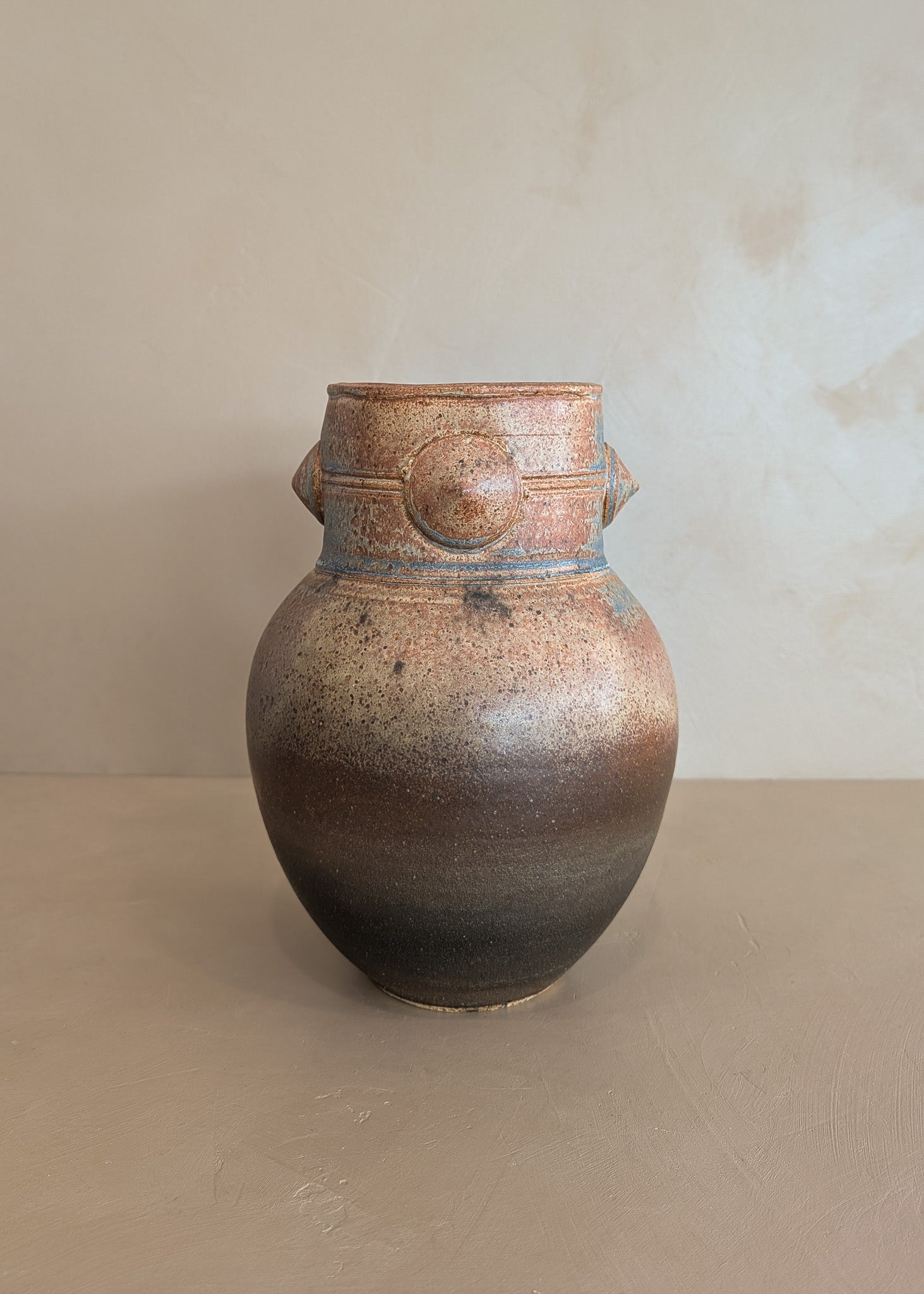 Neutral Studio Pottery Vase with Unique Spike Detailing