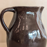 Extra Large Dark Brown Primitive Pitcher/Vase
