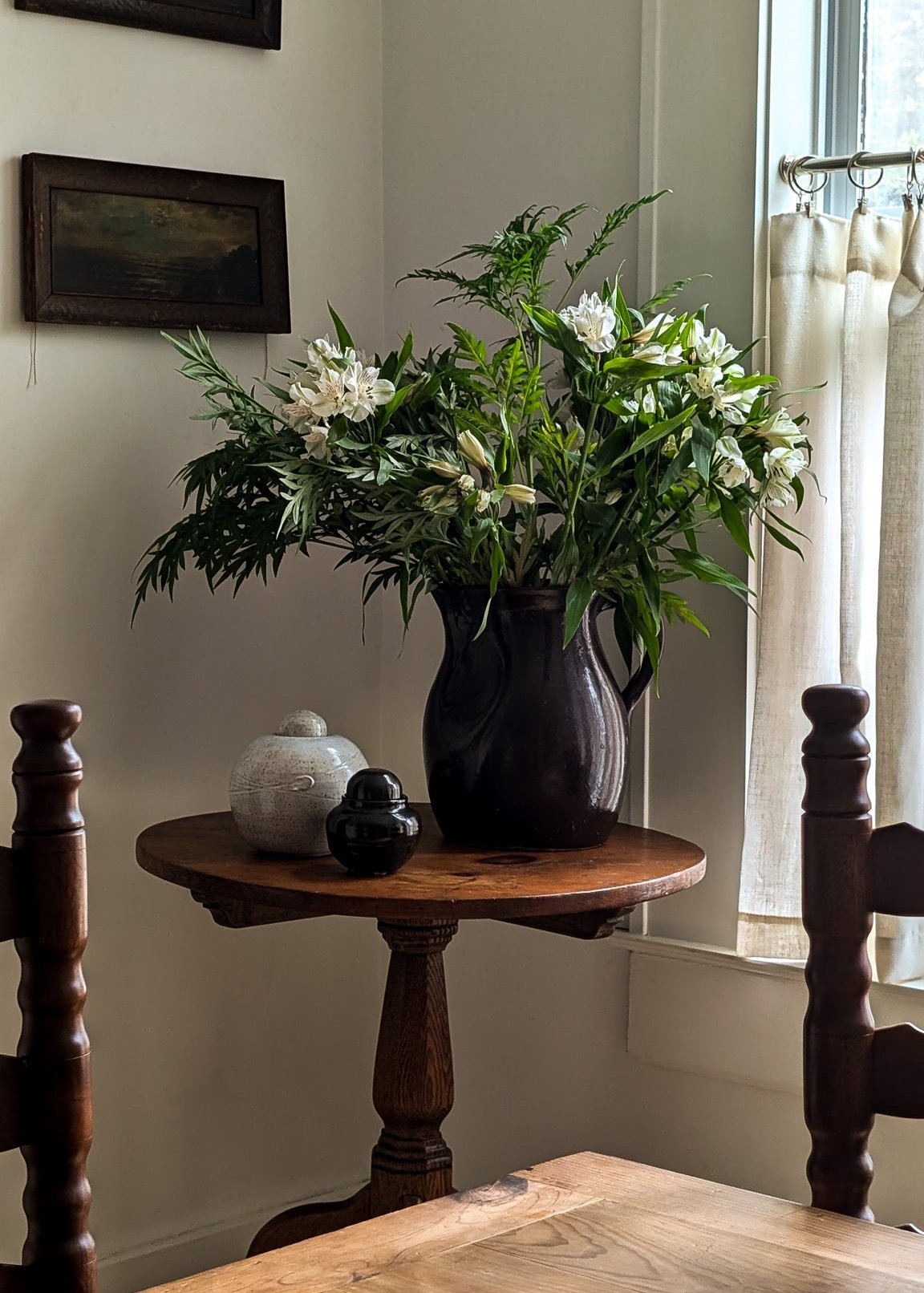 Extra Large Dark Brown Primitive Pitcher/Vase