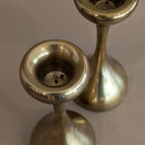Pair of Midcentury Swedish Brass Candleholders