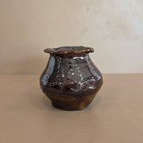 Organic Brown Glaze Signed Studio Pottery Vase