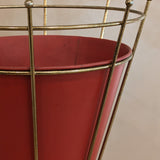 Midcentury Atomic Vitra Brass and Metal Umbrella Stand