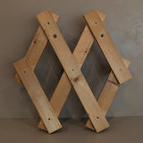 Vintage Charlotte Perriand-Style Chunky Pine Ball Knob Expandable Coat/Hat Rack