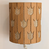 Vintage Swedish Pine and String Wall Sconce with Tulip Cutouts